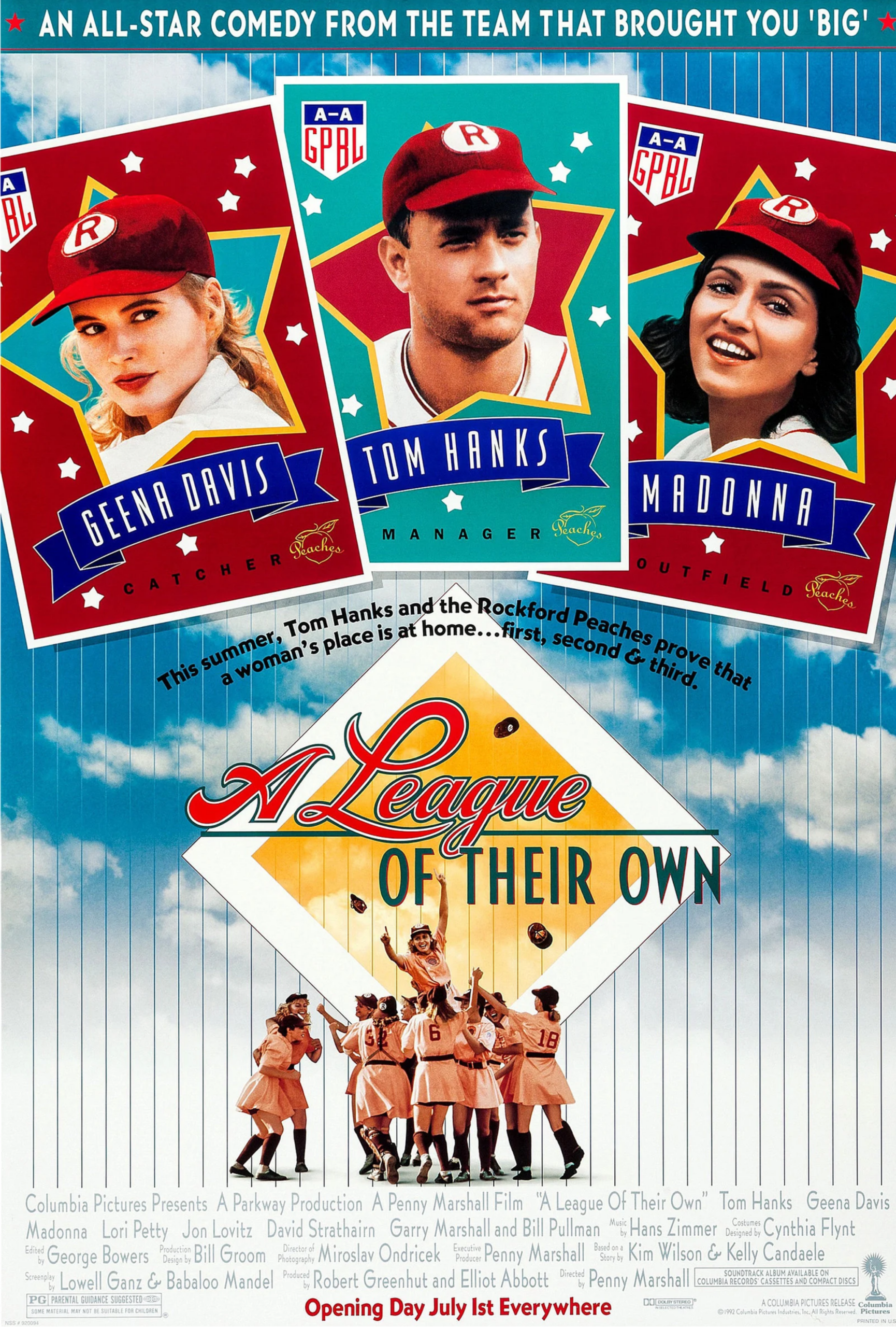 Movie poster for A League of Their Own.